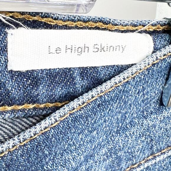 FRAME DENIM Womens Le High Raw Edge Skinny Jeans Distressed Medium Wash Size 27 - Picture 10 of 12